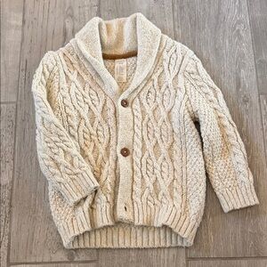 Toddler H&M Cozy Cream Cable Knit Cardigan, Size 18M (Runs Big)